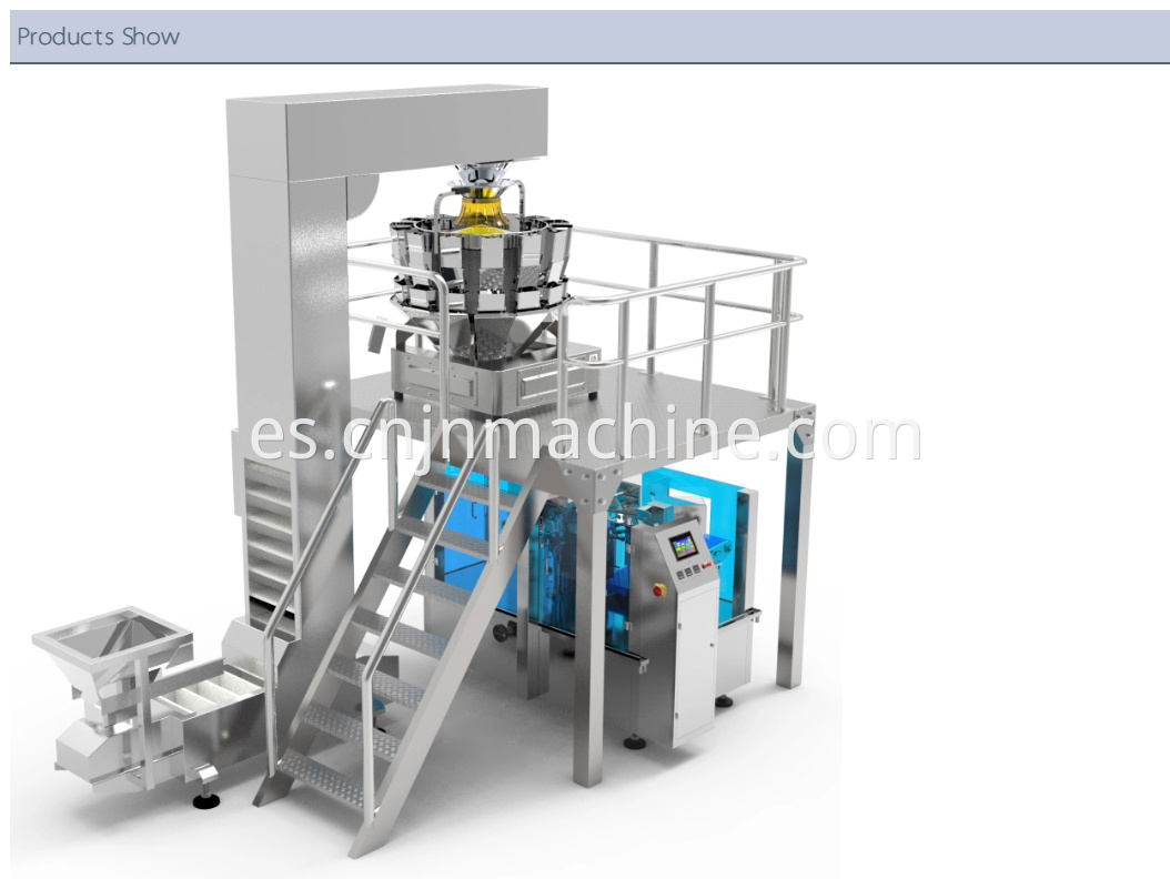 Máquina envasadora de llenado de bolsas con cremallera Zipper Pouch Bag Filling Packaging Machine